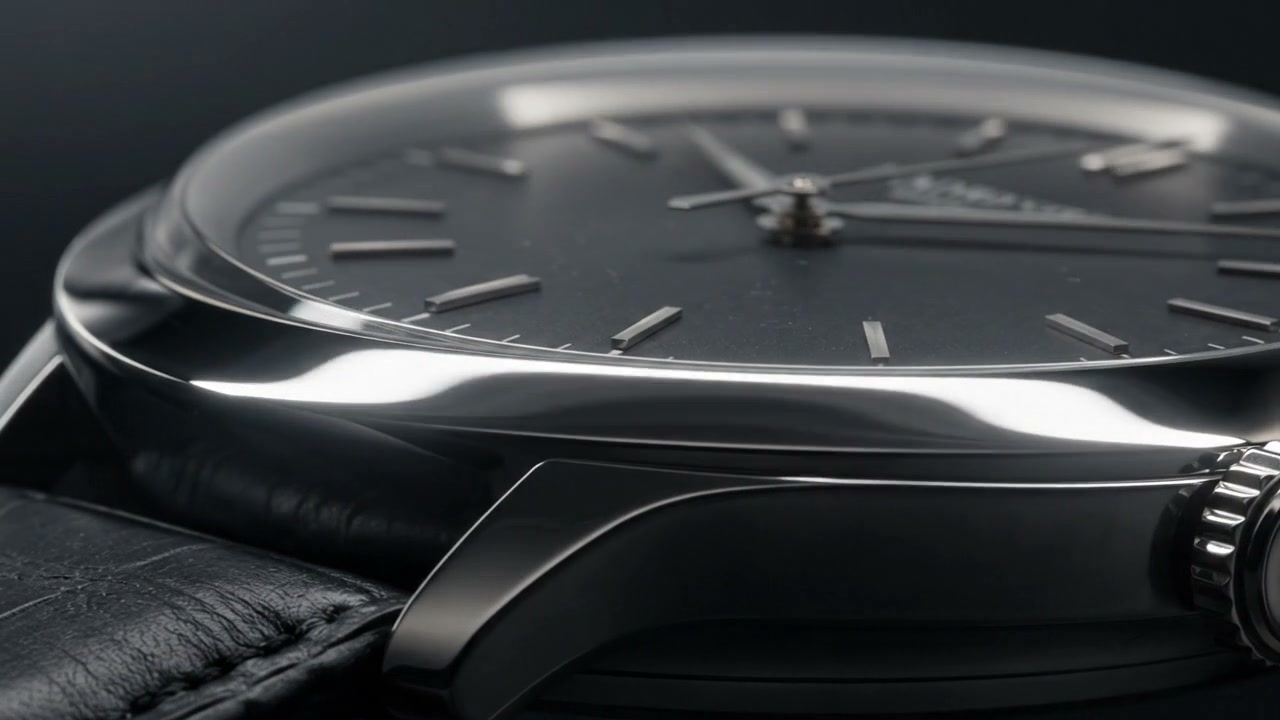 A cinematic watch study, with close-up detail and controlled studio light